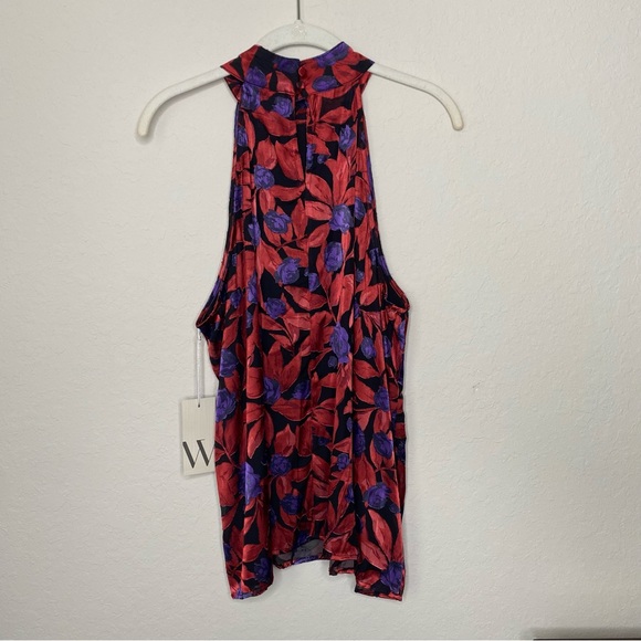 Worthington Floral Halter Neck Top - Red and Purple - Picture 6 of 14